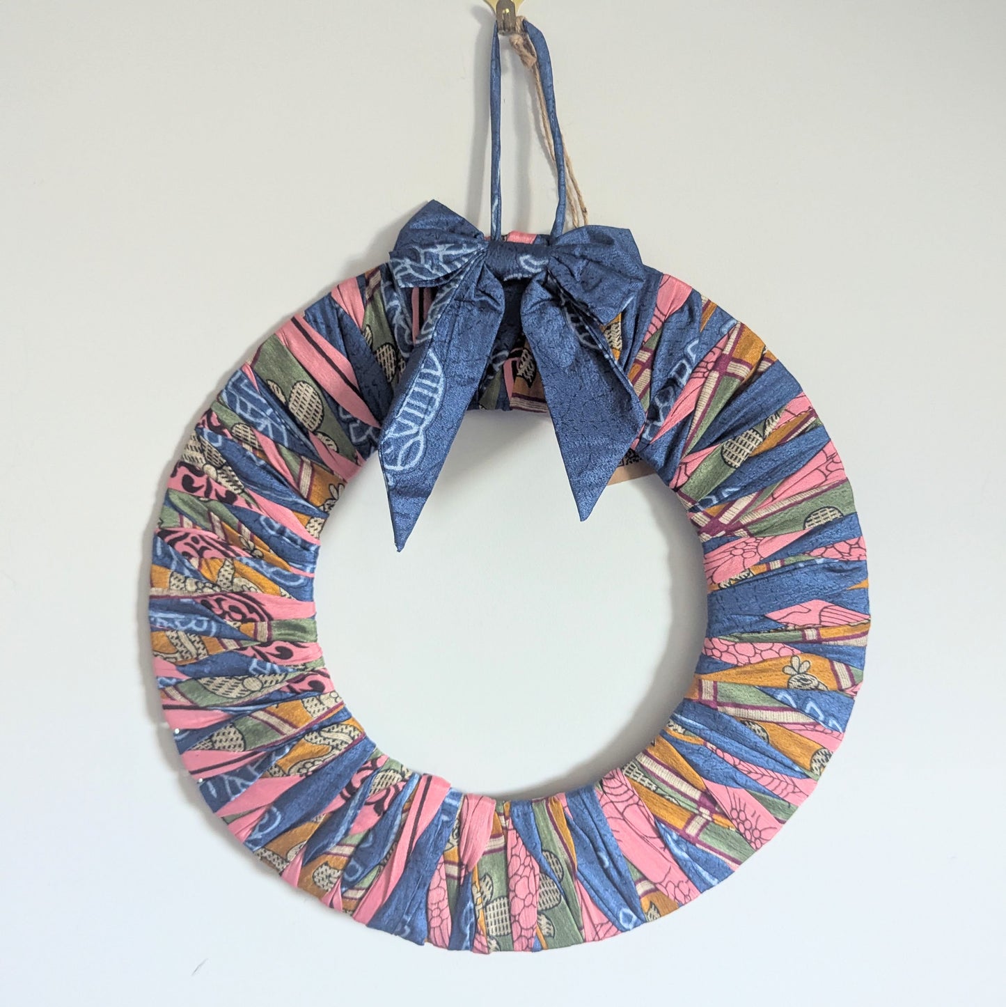 Upcycled Bow Ring Wreath