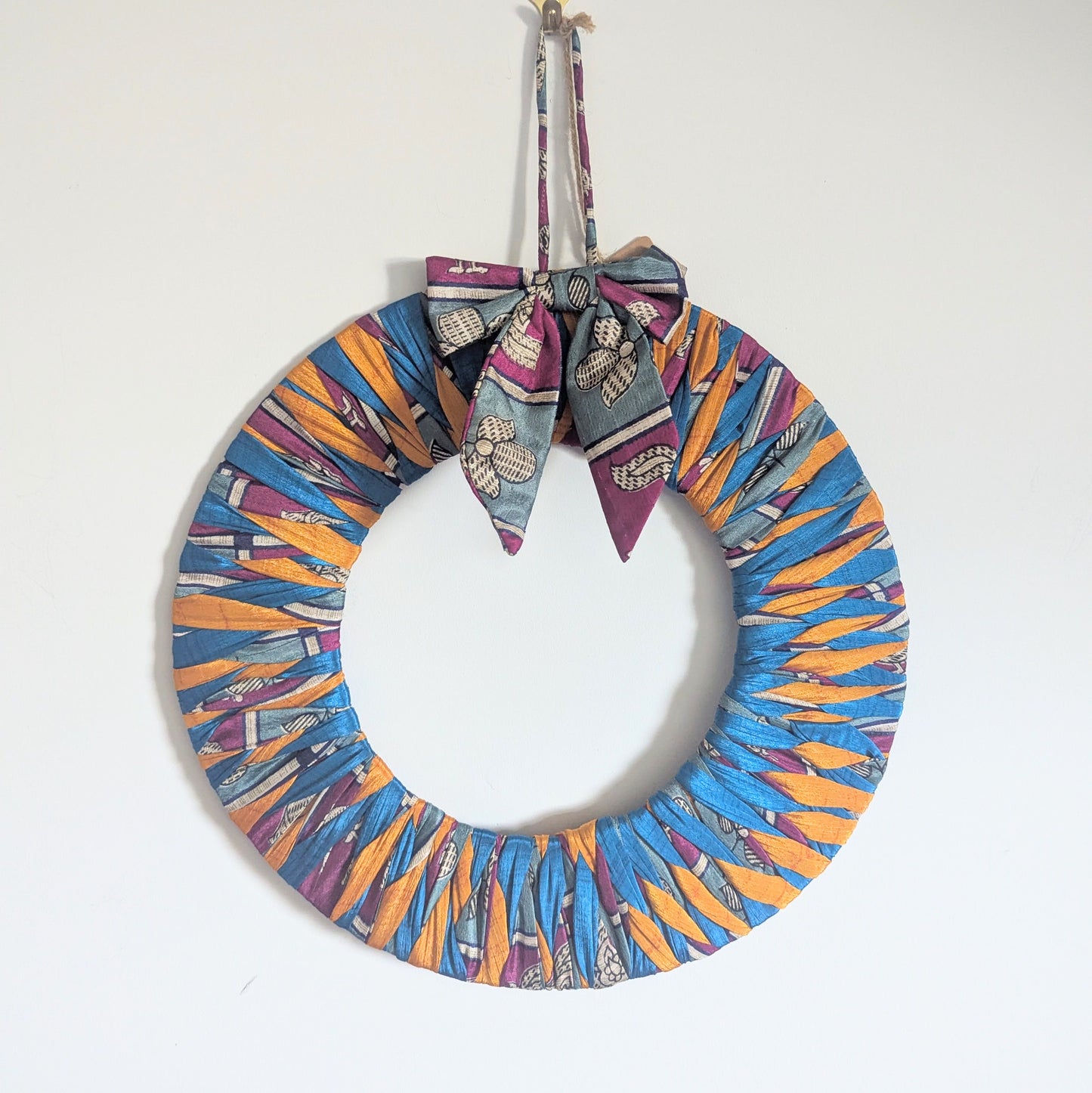 Upcycled Bow Ring Wreath