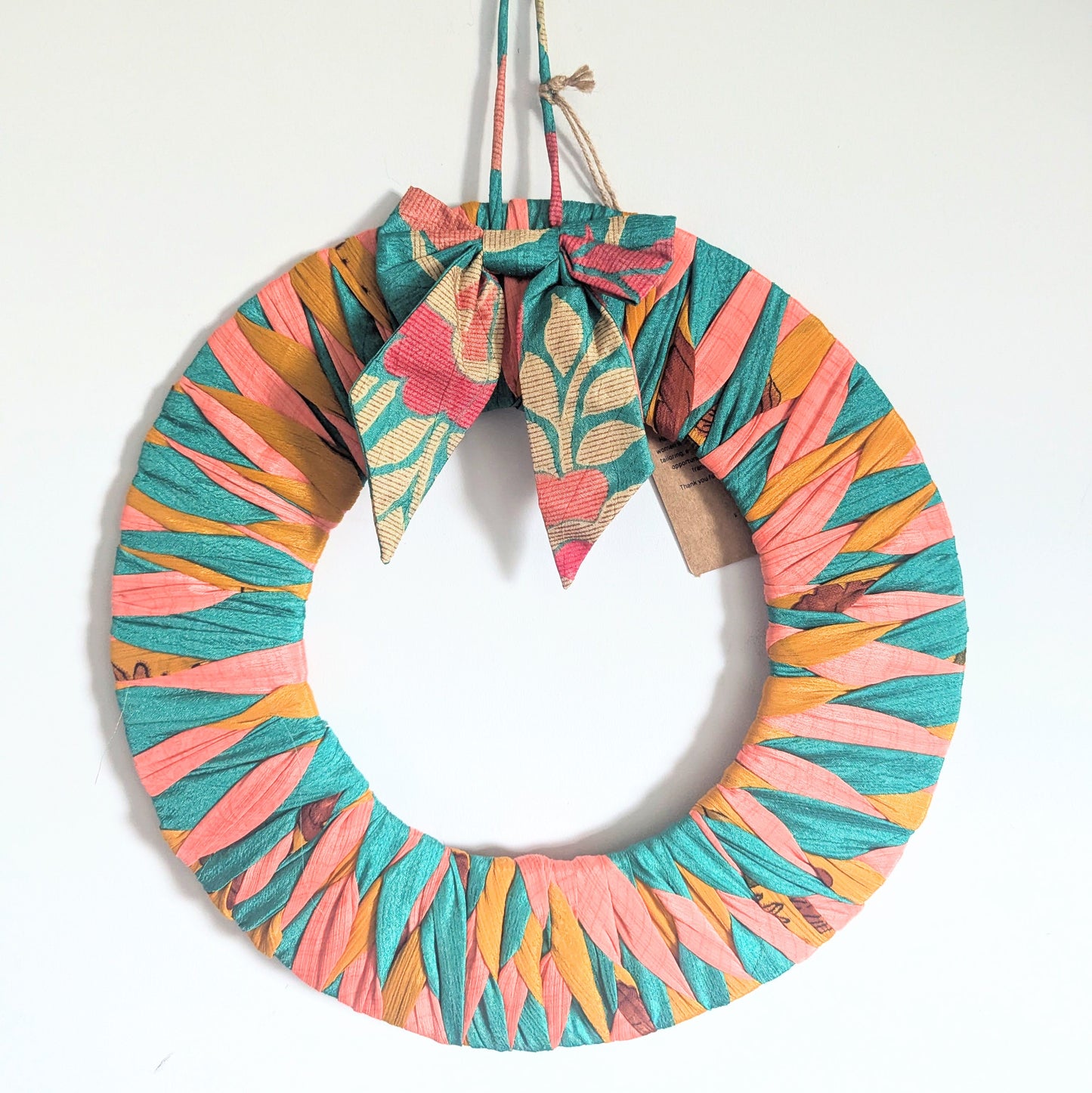 Upcycled Bow Ring Wreath