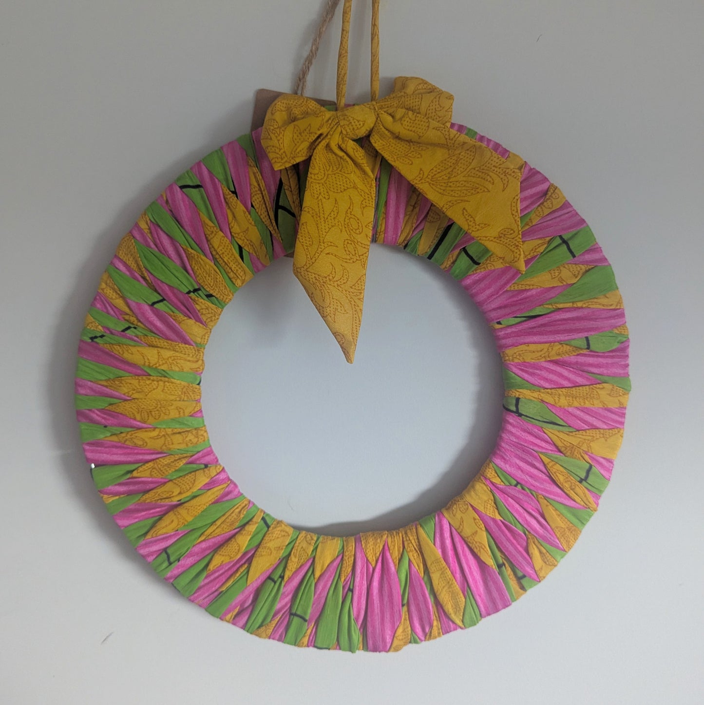 Upcycled Bow Ring Wreath
