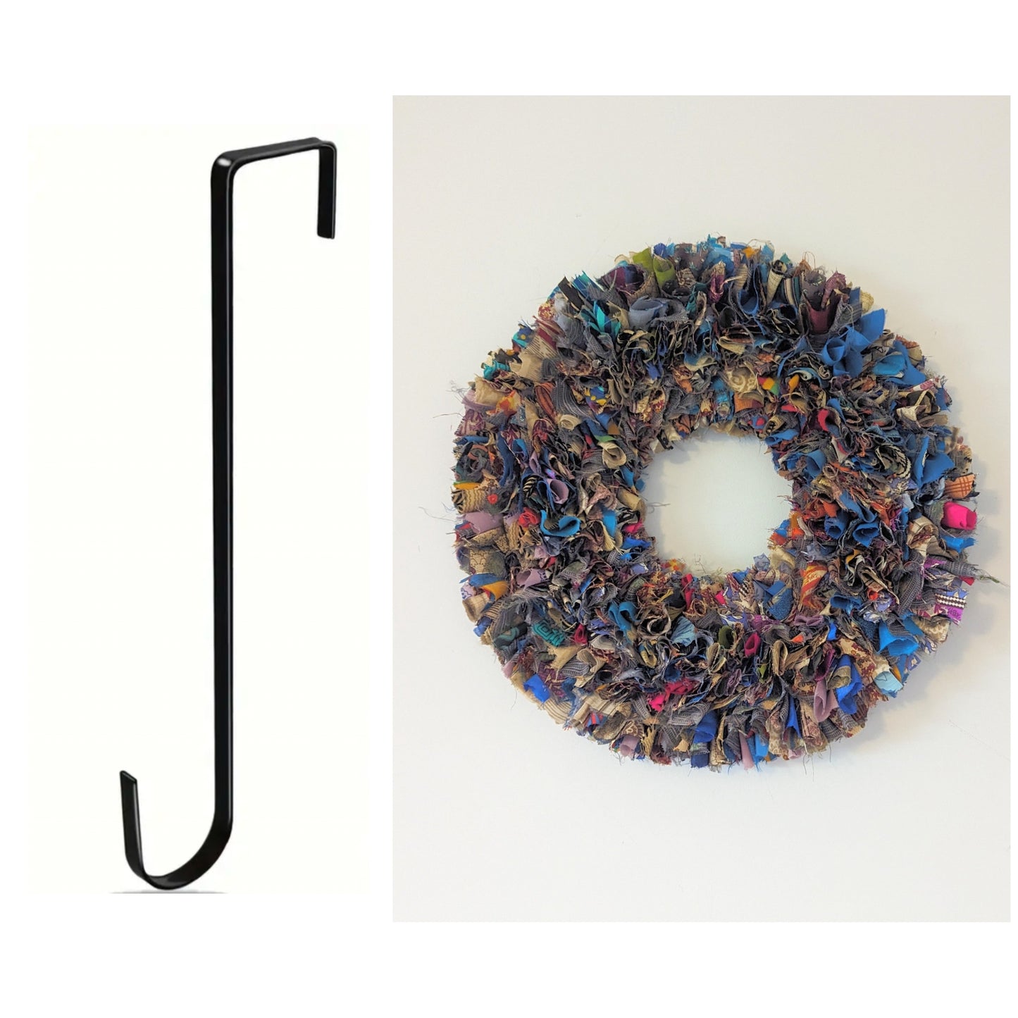 Handmade Upcycled Sari Rag Wreath