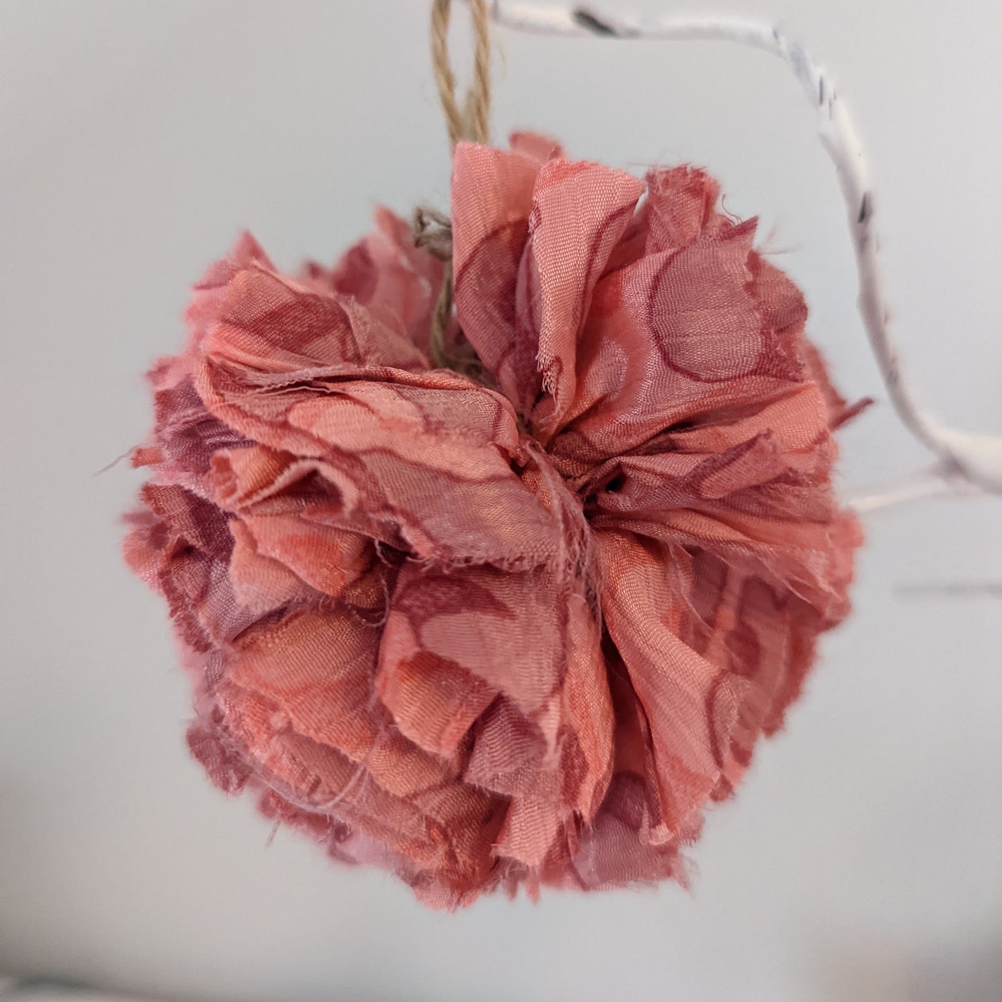 Upcycled Sari Pom Pom Baubles 3 pack