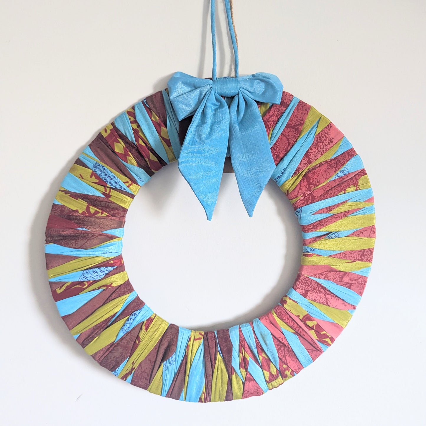 Upcycled Bow Ring Wreath