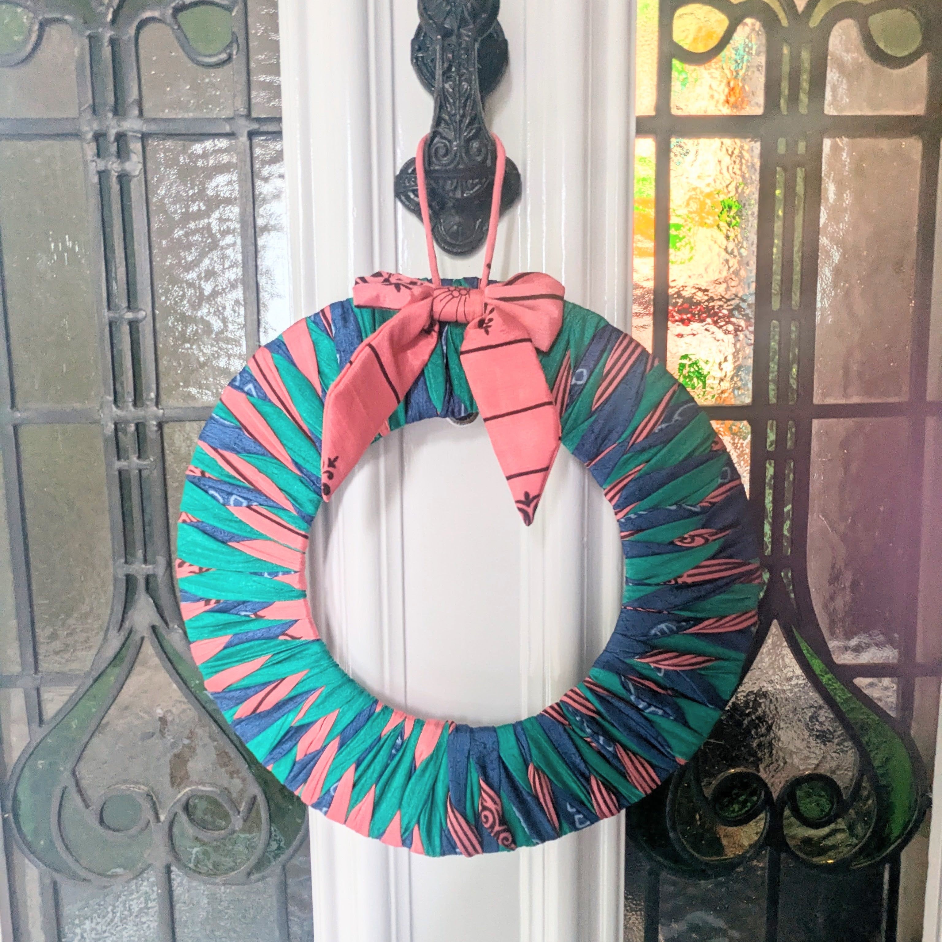 Bow Ring Wreath | Upcycled Saris