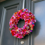 Handmade Upcycled Sari Rag Wreath