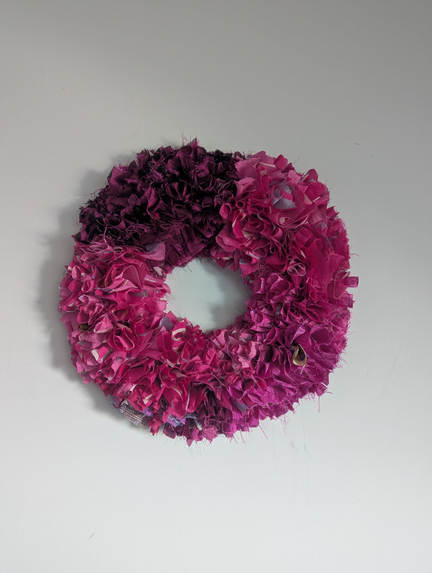 Handmade Upcycled Sari Rag Wreath