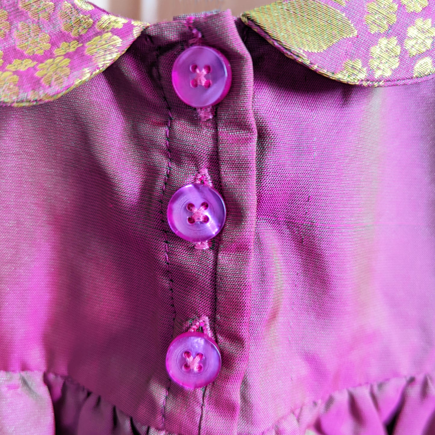 Baby Girl Cerise Dress Shimmer  3-6 months