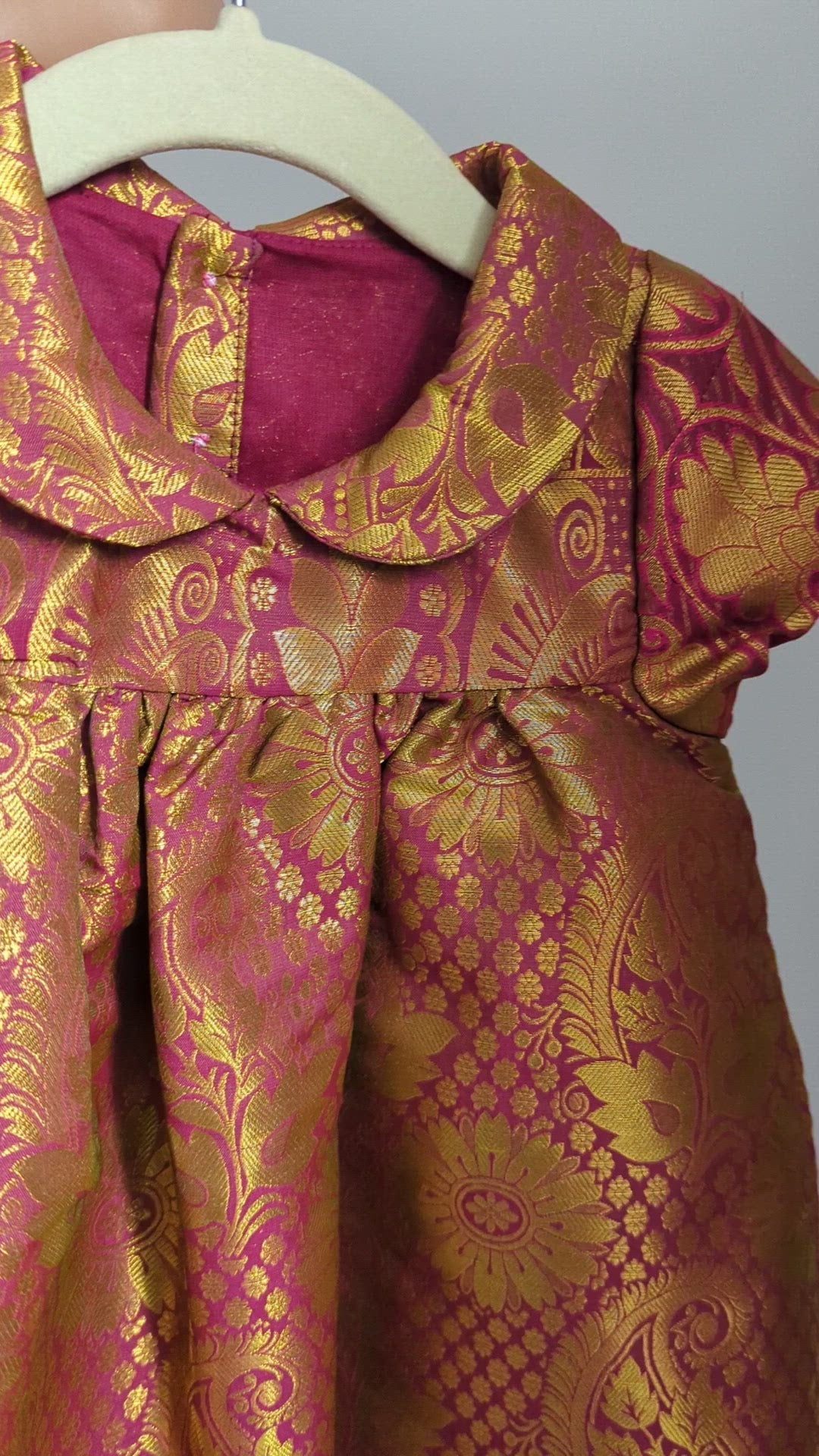 Silk dress for baby girl top
